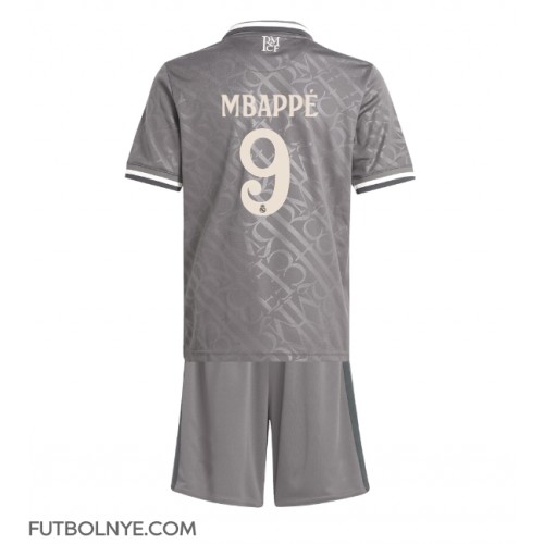 Camiseta Real Madrid Kylian Mbappe #9 Tercera Equipación para niños 2024-25 manga corta (+ pantalones cortos)